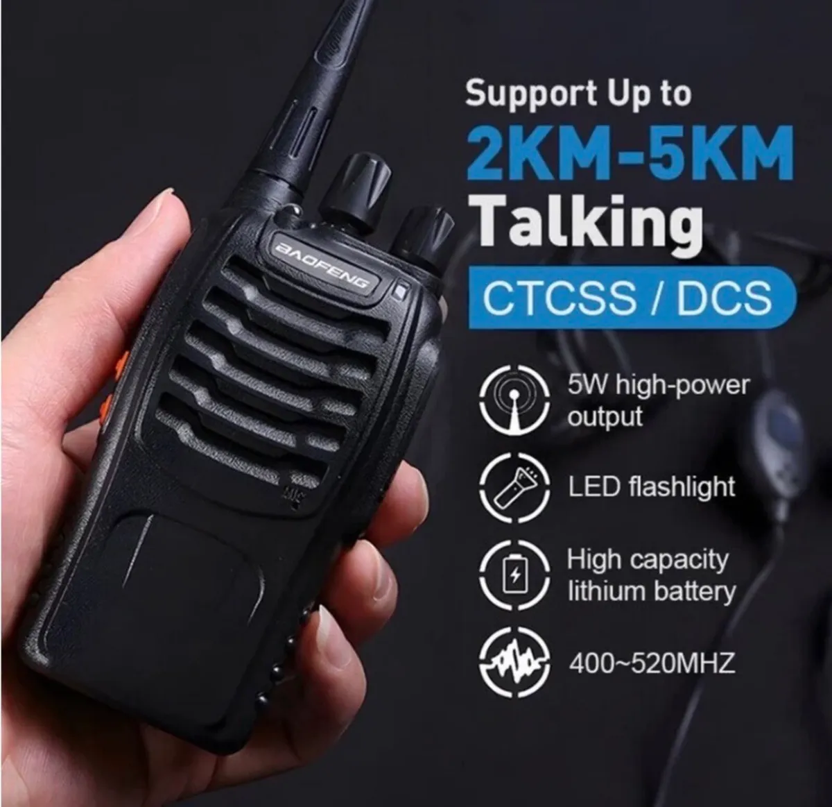 2 x NEW Radio Walkie Talkies Baofeng BF-88E - Image 2