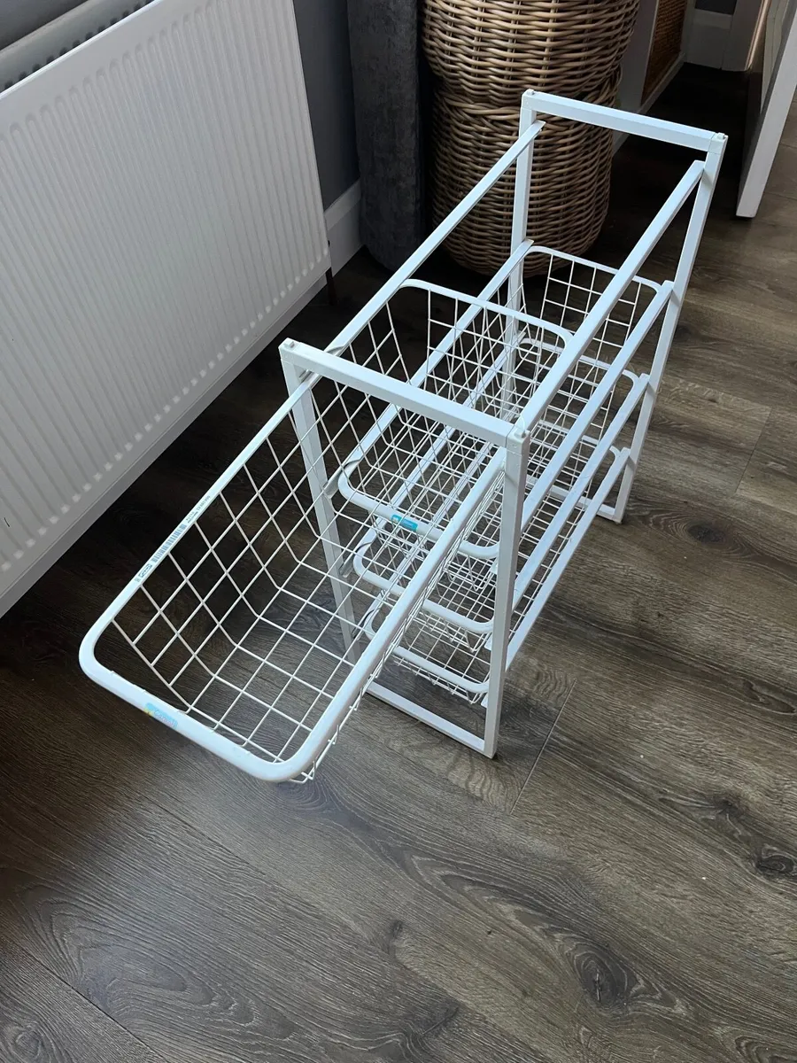 White wire basket storage - Image 3