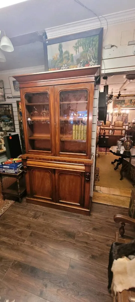 Victorian book case 220/122/42 cm. - Image 1