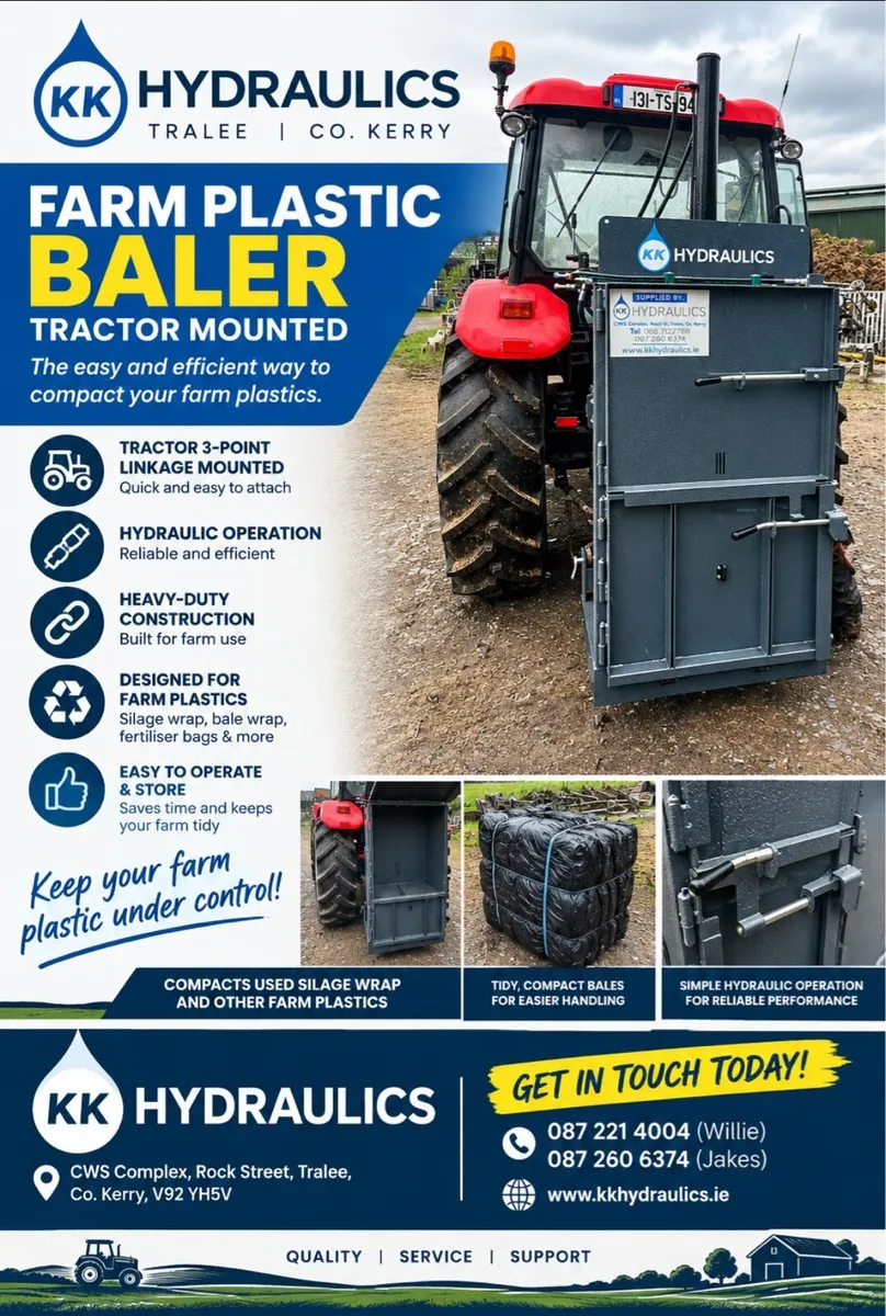 Farm plastic baler compactor recycling - Image 1