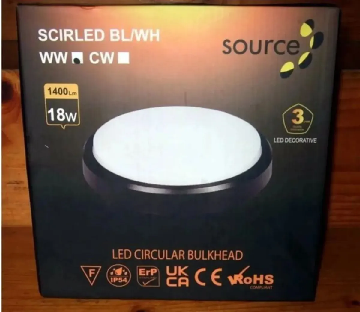 Brand New 18W LED Circular Bulkhead Light – BNIB - Image 1