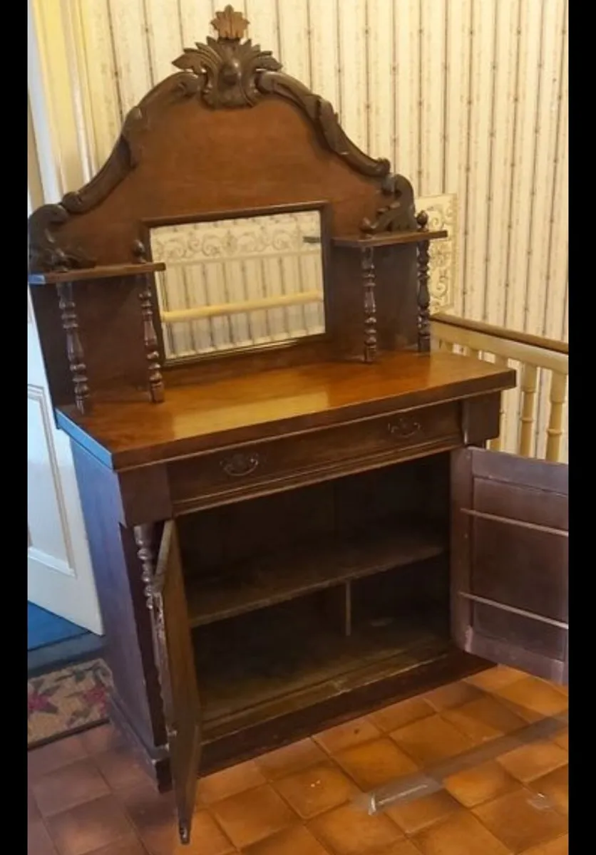 Mahogany Victorian Antique Sideboard - Image 2