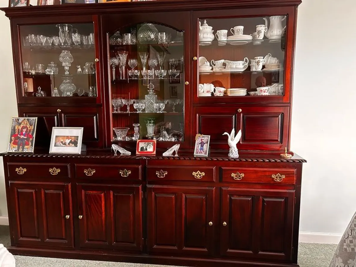 Dining Display Cabinet Carved Mahogany - Image 1