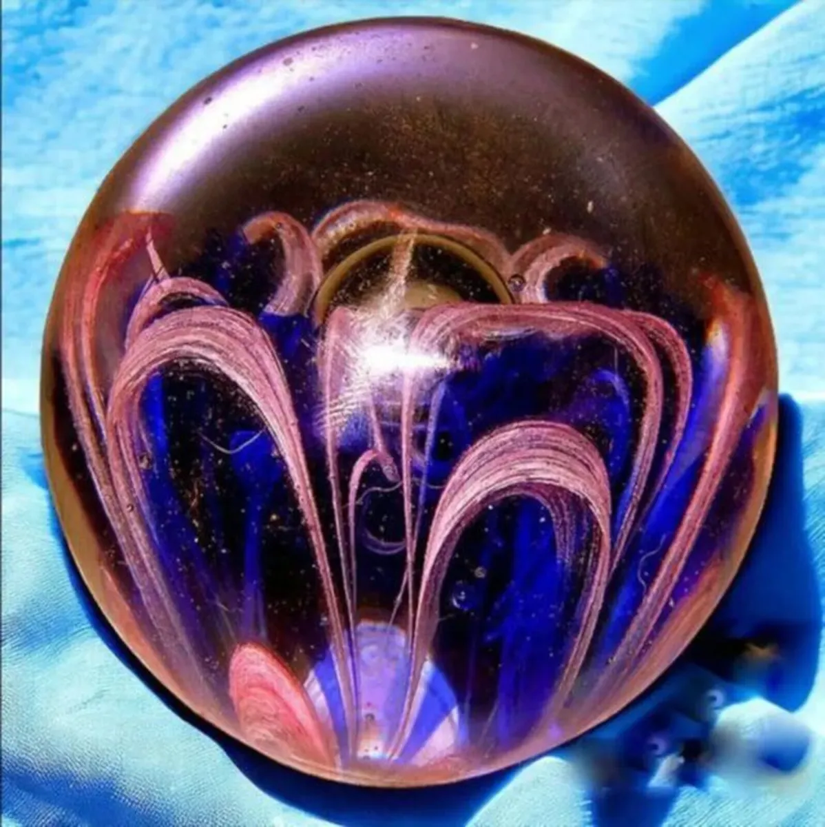 Vintage Harrods Art Glass Paperweight - Image 1