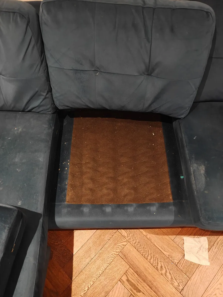 Navy Left Hand Corner Sofa - Image 2