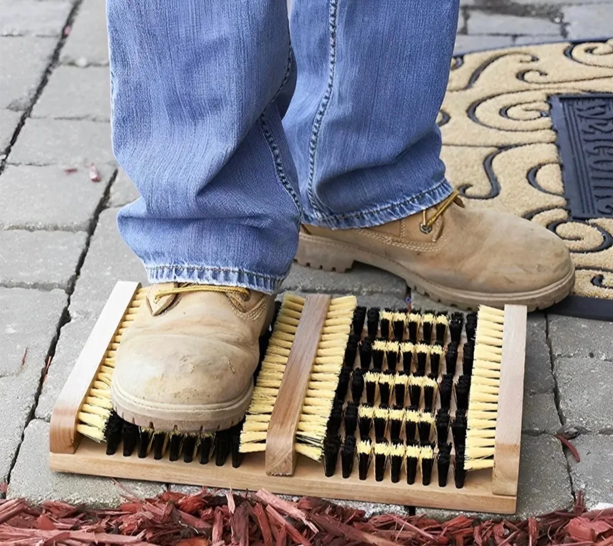 Double Shoe Boot Cleaner Brushes NEW - Image 1