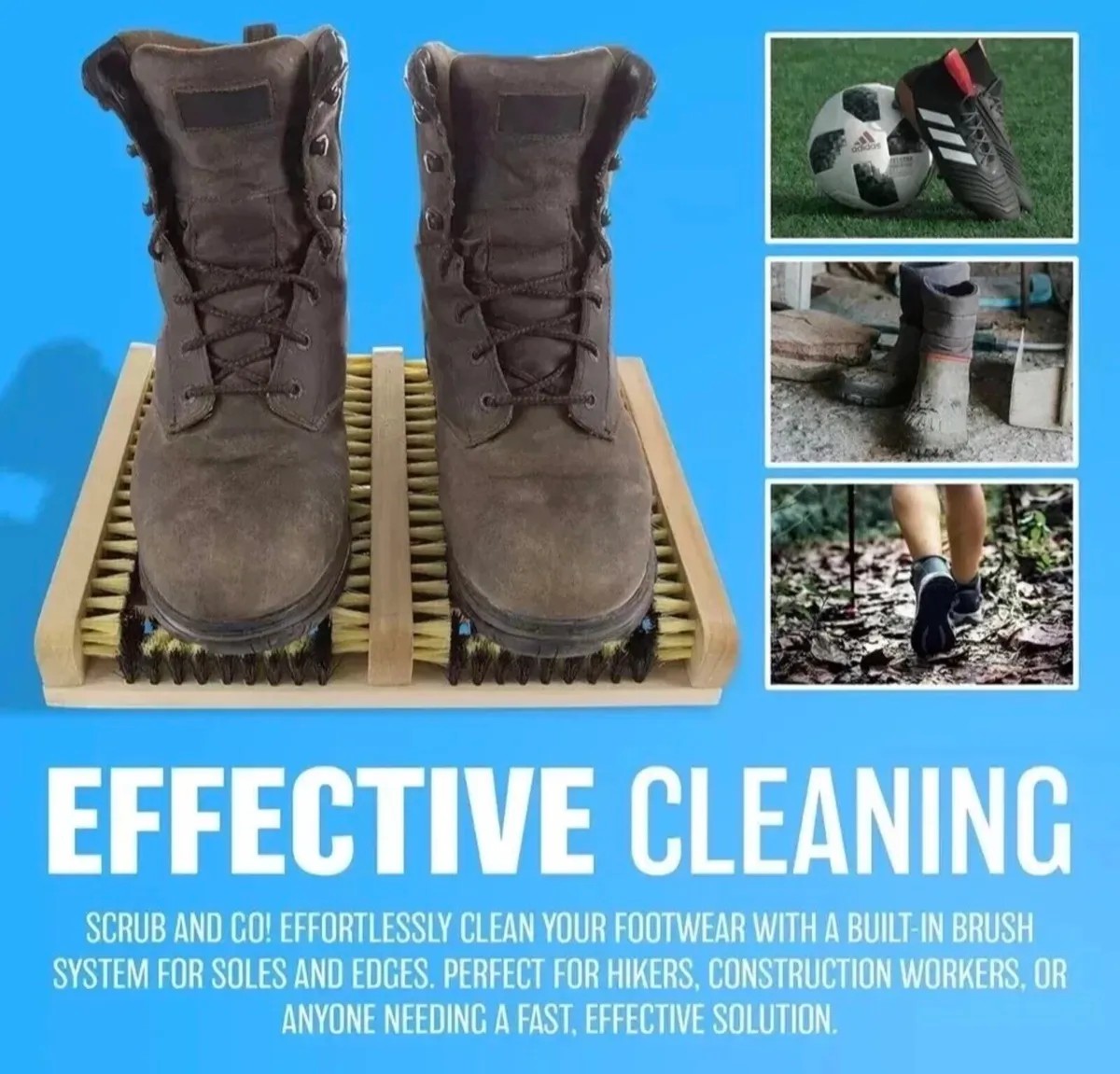 Double Shoe Boot Cleaner Brushes NEW - Image 4