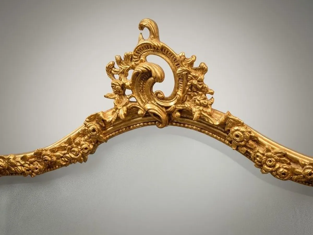 Large Gilt Wood Ornate Overmantle Mirror - Image 3
