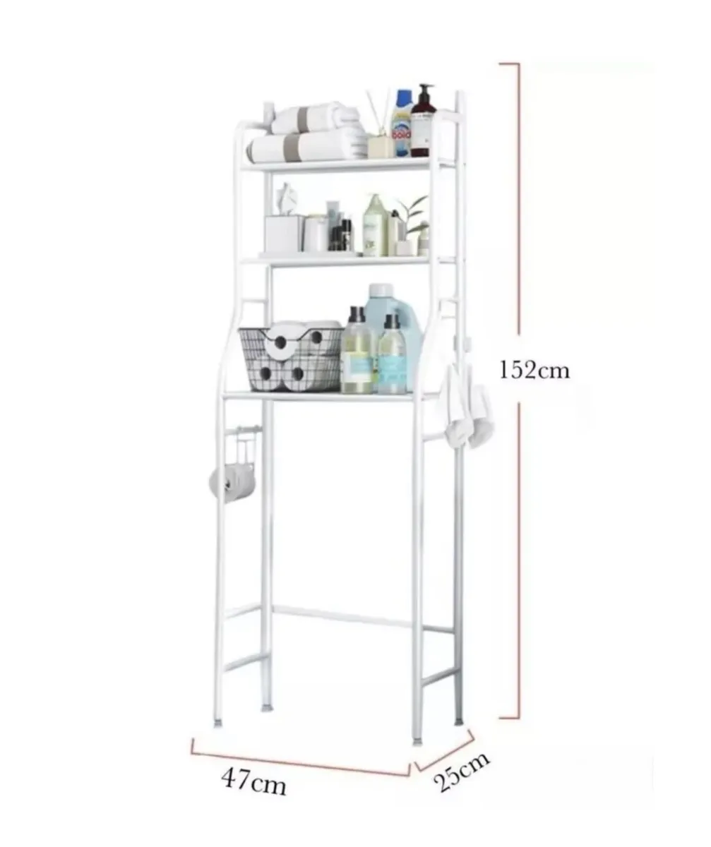3 Tier Bathroom Shelf Over Toilet Storage Rack NEW - Image 4