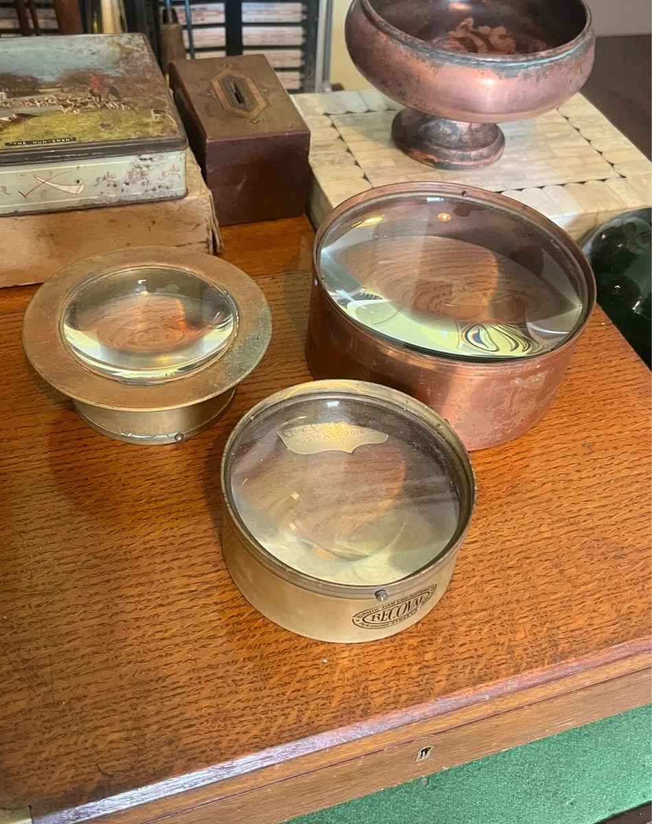 Antique Maritime Charts Magnifying Lenses - Image 1