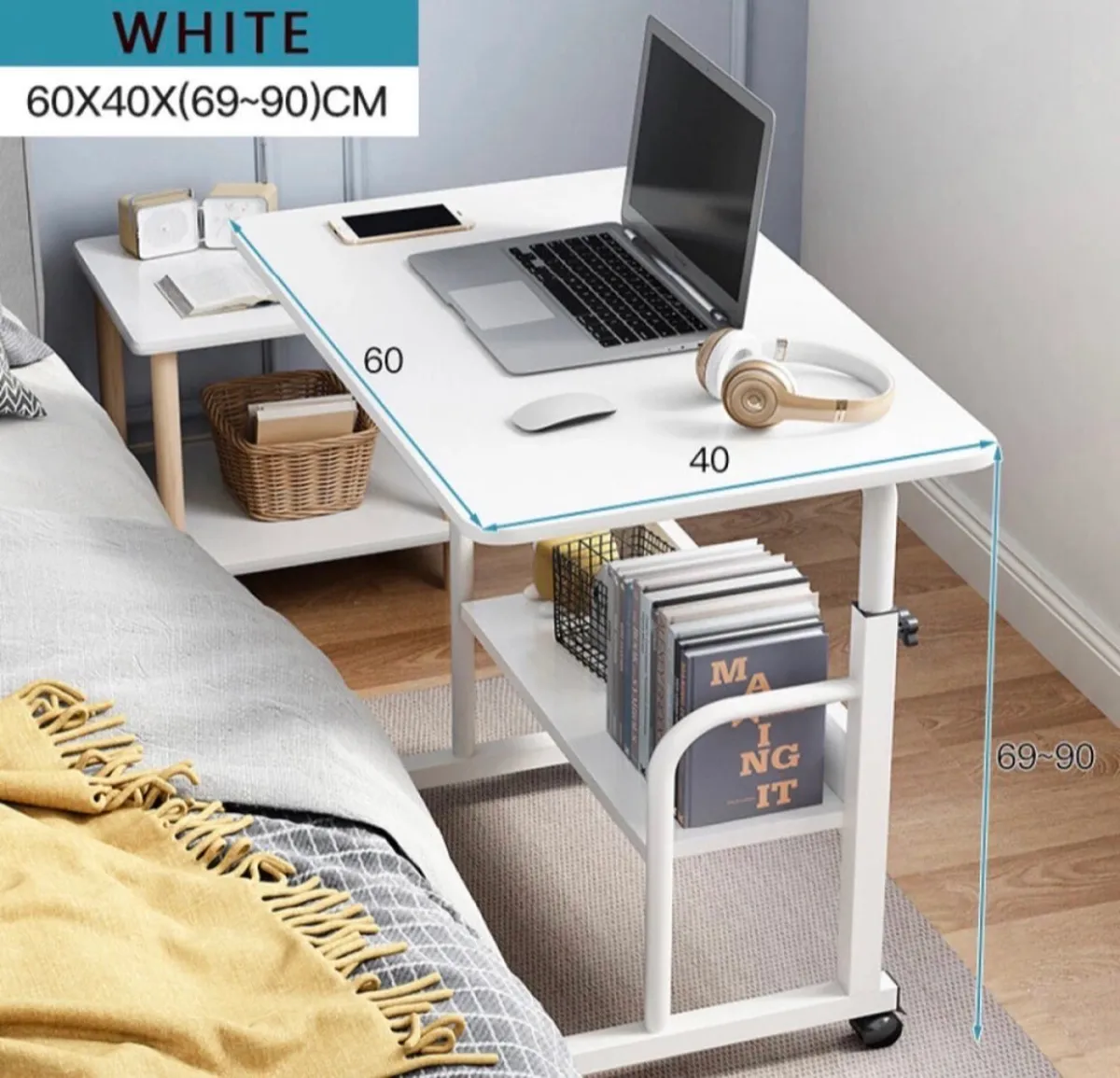 NEW Study Desk Over Bed Table Height Adjustable - Image 1
