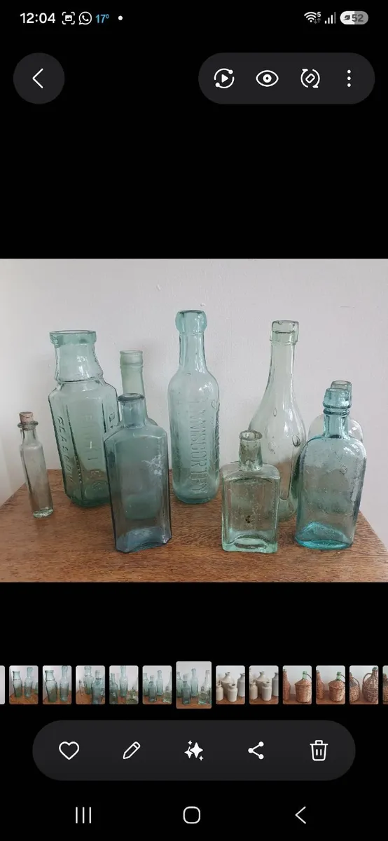 Antique glass bottles - Image 1