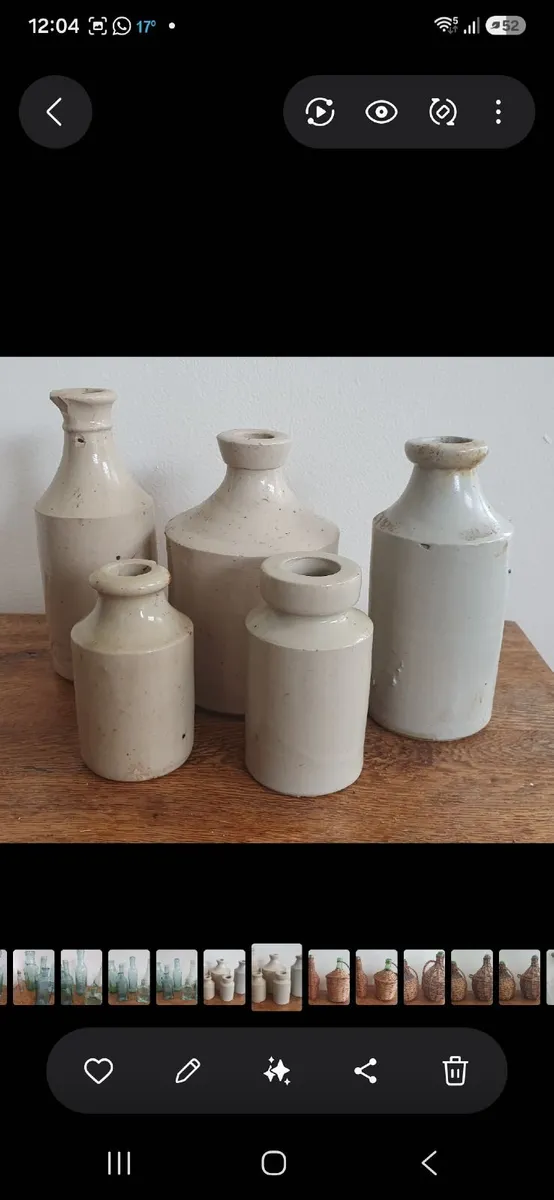 Antique stoneware bottles