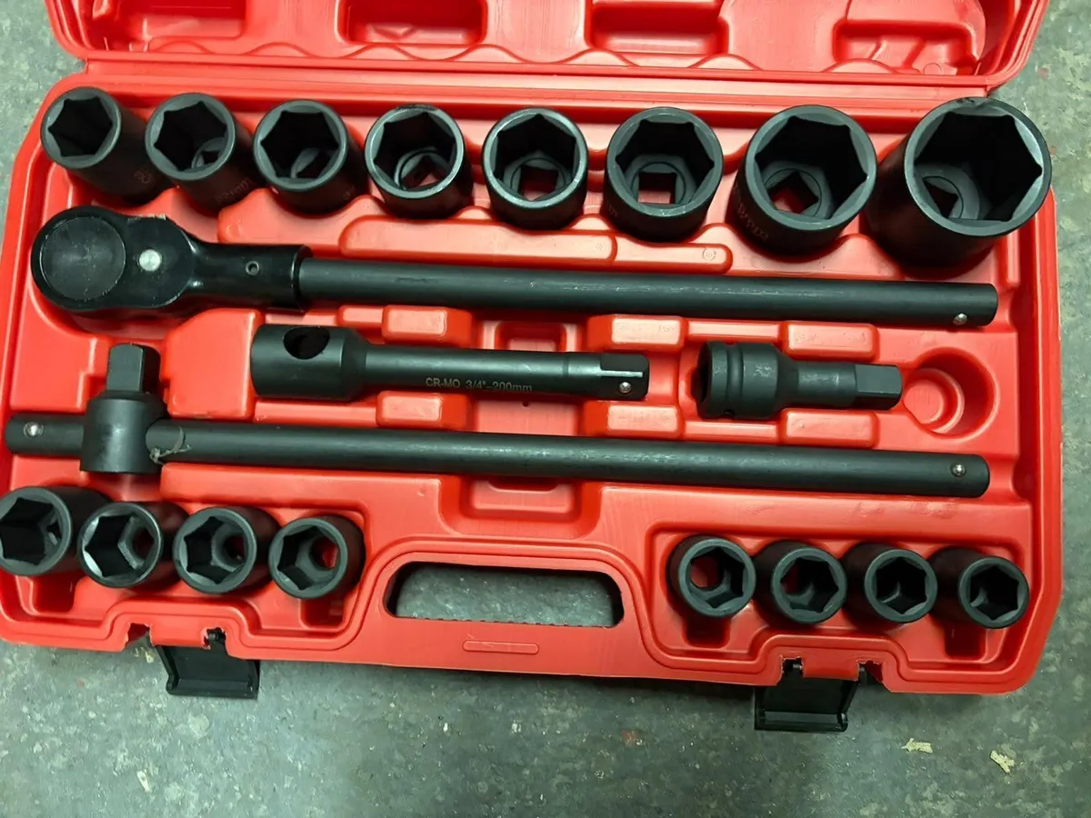🔥🔧 BRAND NEW 21PC 3/4” DRIVE IMPACT SOCKET SET! - Image 2