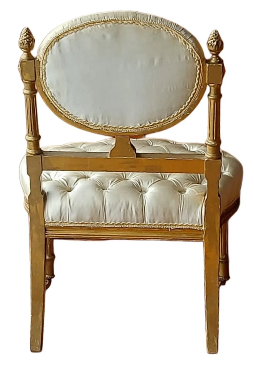 PAIR of Antique Louis XVI Style Petite Chairs - Image 2