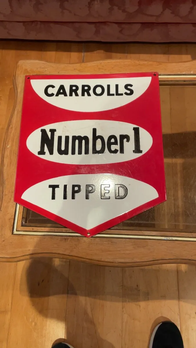 Enamel sign