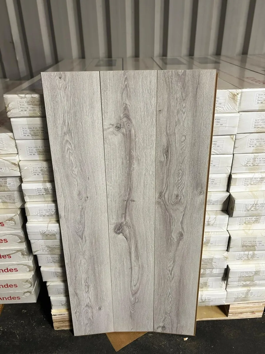 New 8mm Laminated Flooring Miami Grey - Image 1