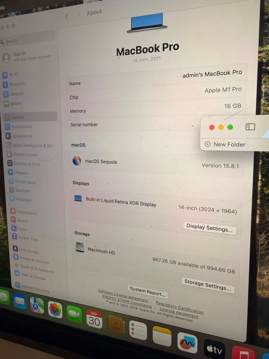 Macbook Pro 14”16GB RAM 1TB SSD - Perfect - Image 2