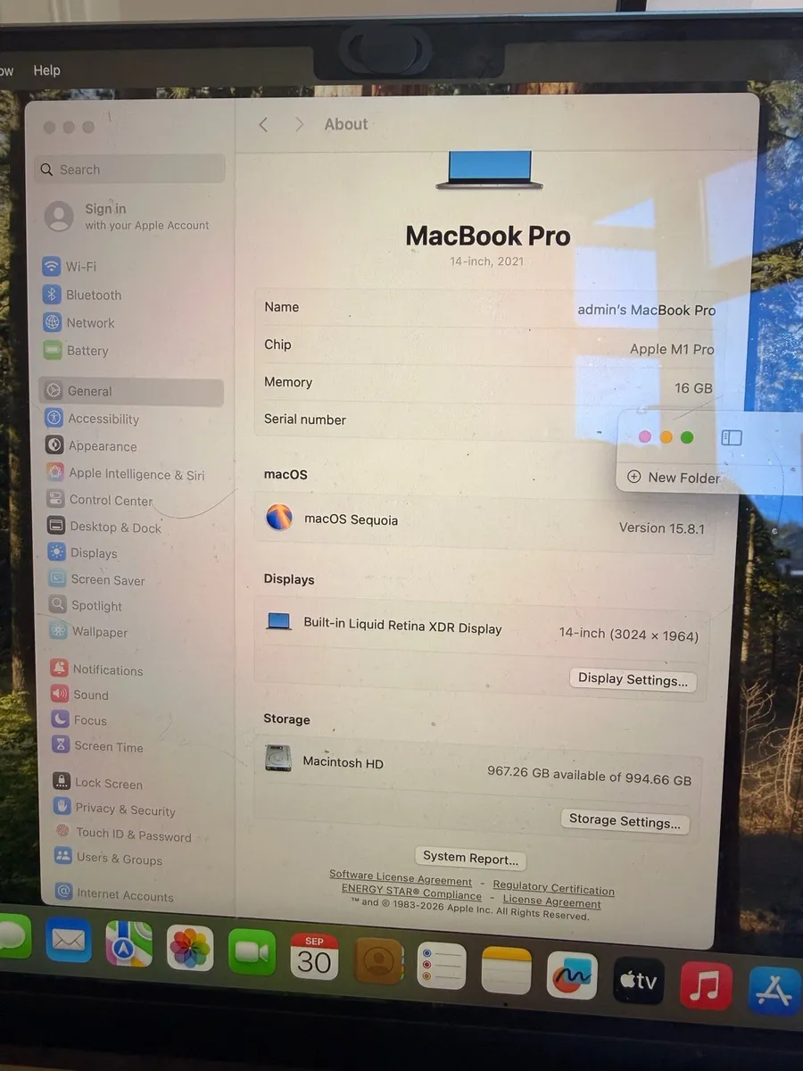 Macbook Pro 14”16GB RAM 1TB SSD - Perfect - Image 3