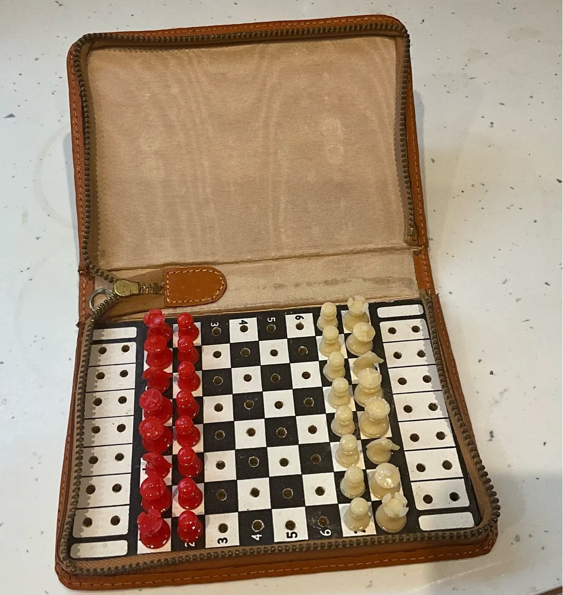 Vintage Travelling Chess Set - Image 1