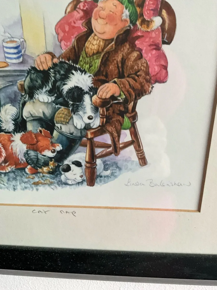 ‘Cat Nap’ & Sheep Driving by Linda Birkinshaw - Image 4