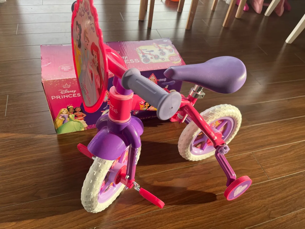 Disney Princess girls 2-in1 training bike - Image 1