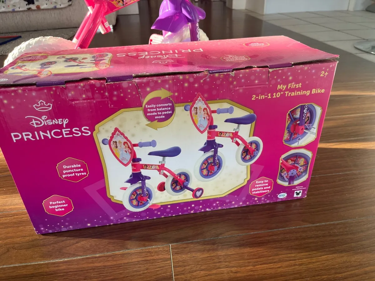 Disney Princess girls 2-in1 training bike - Image 3