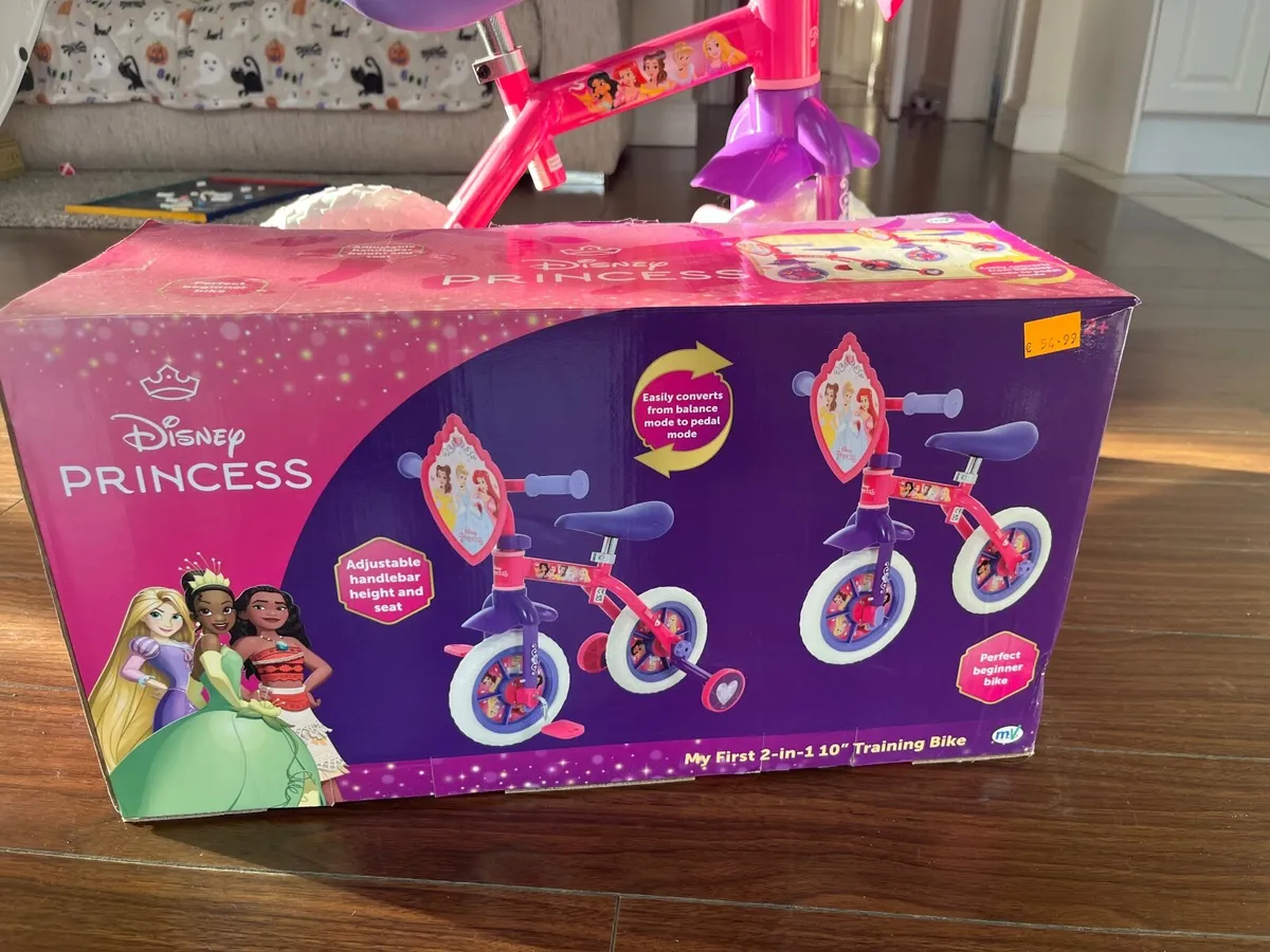Disney Princess girls 2-in1 training bike - Image 4