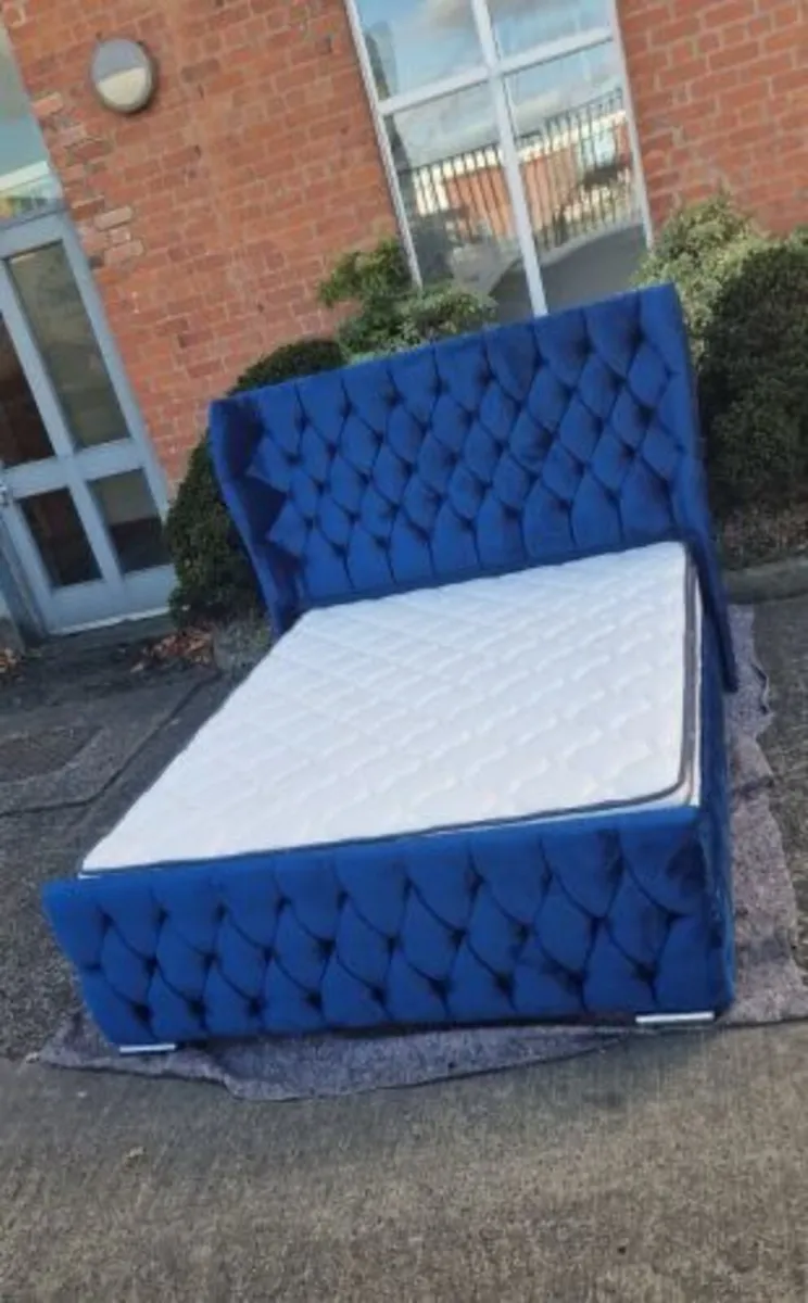 New Frame Wingback Beds With Mattresses - Image 4