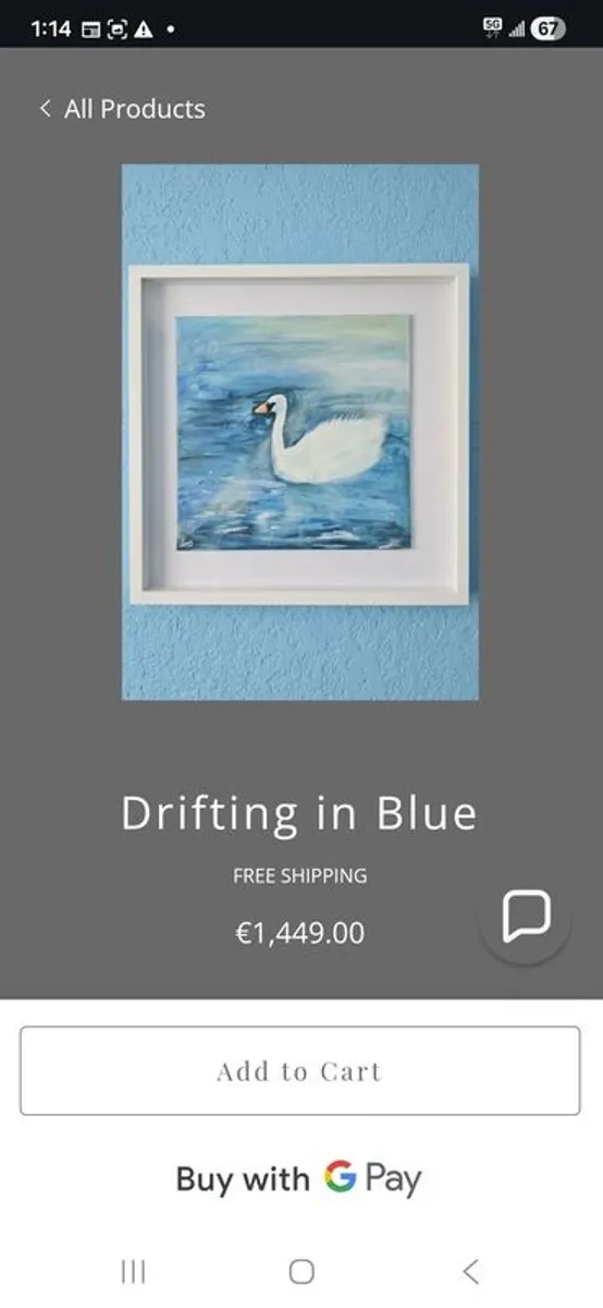 Fine abstract art (Drifting in Blue) - Image 2