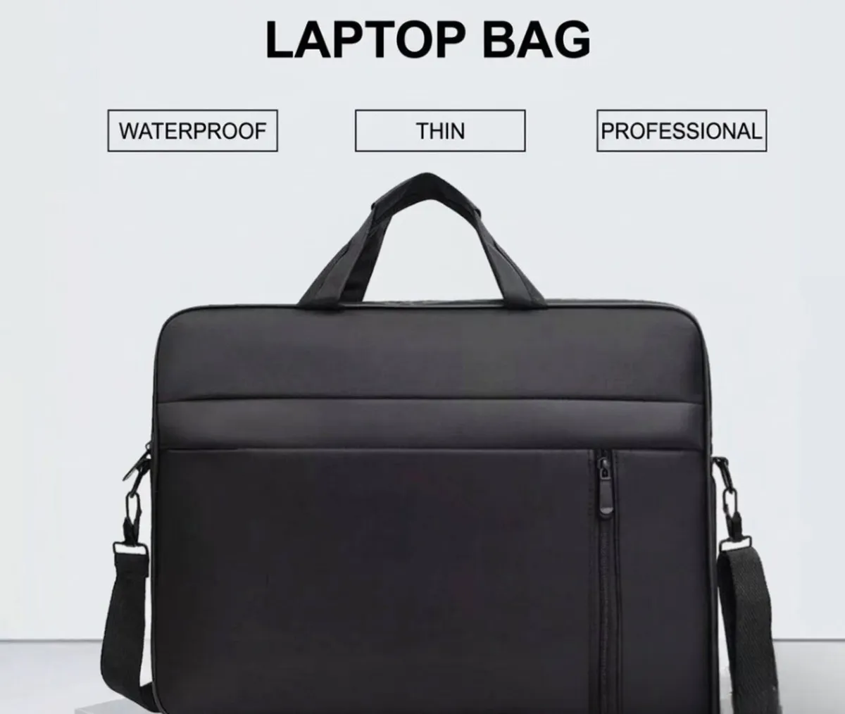 15.6 inch Laptop Bag Waterproof Over Shoulder NEW - Image 2