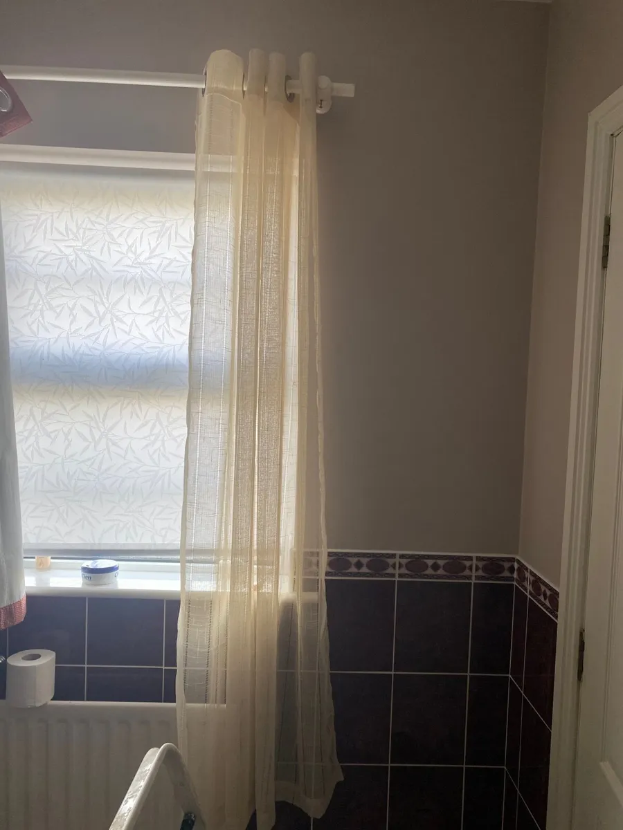 Voile curtains x2 - Image 2