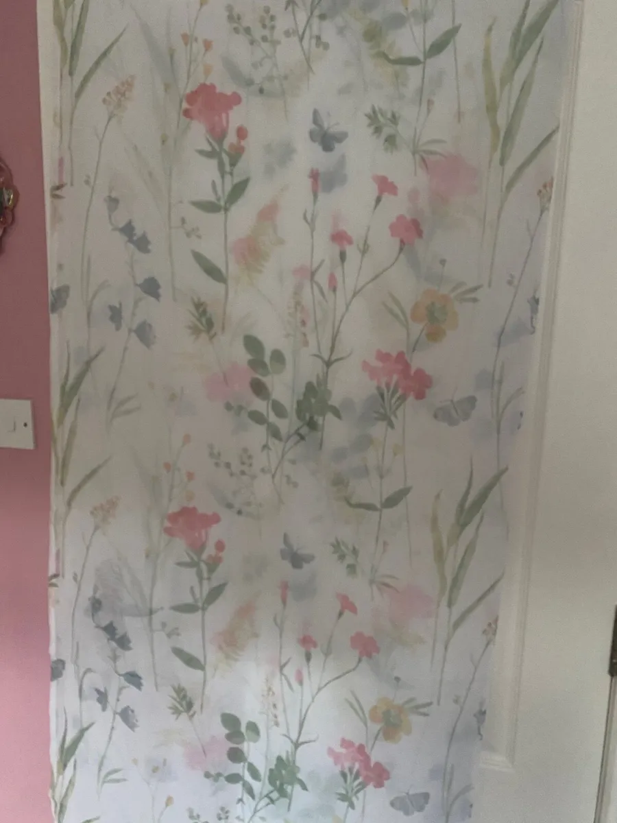 Watercolour voil curtains - Image 1