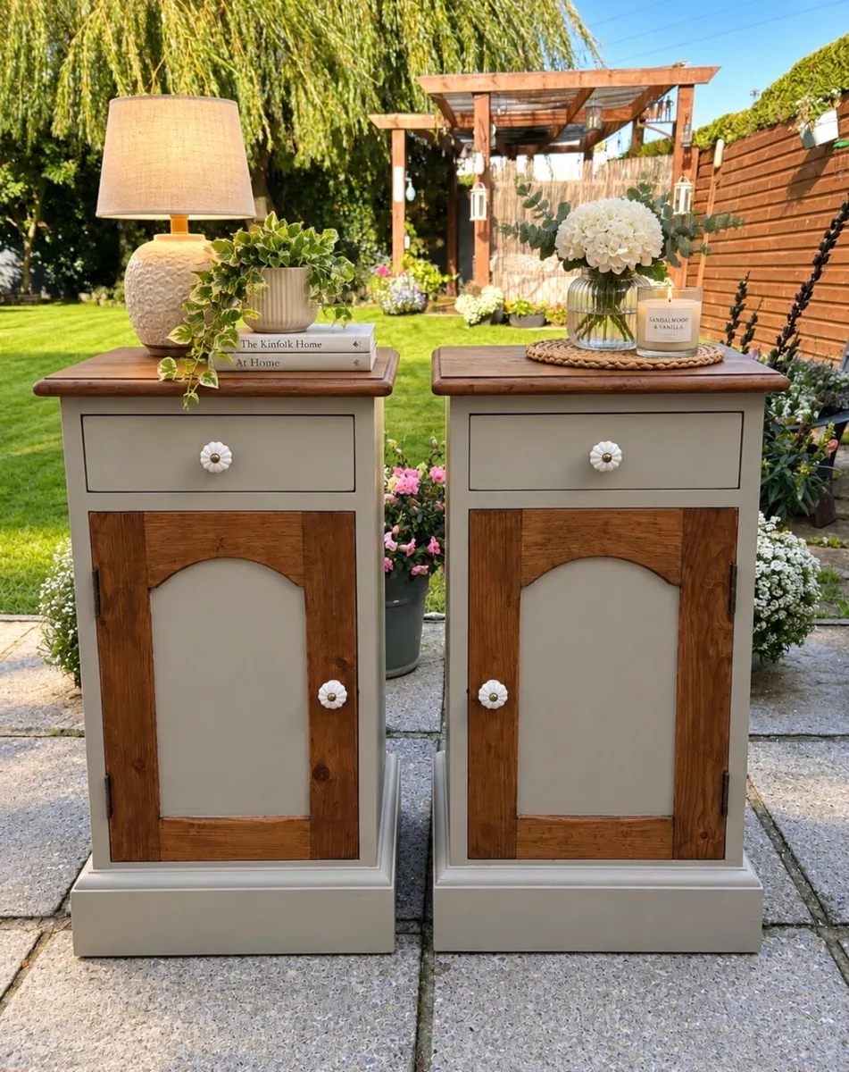 Beautiful upcycled pair of vintage-style lockers - Image 1