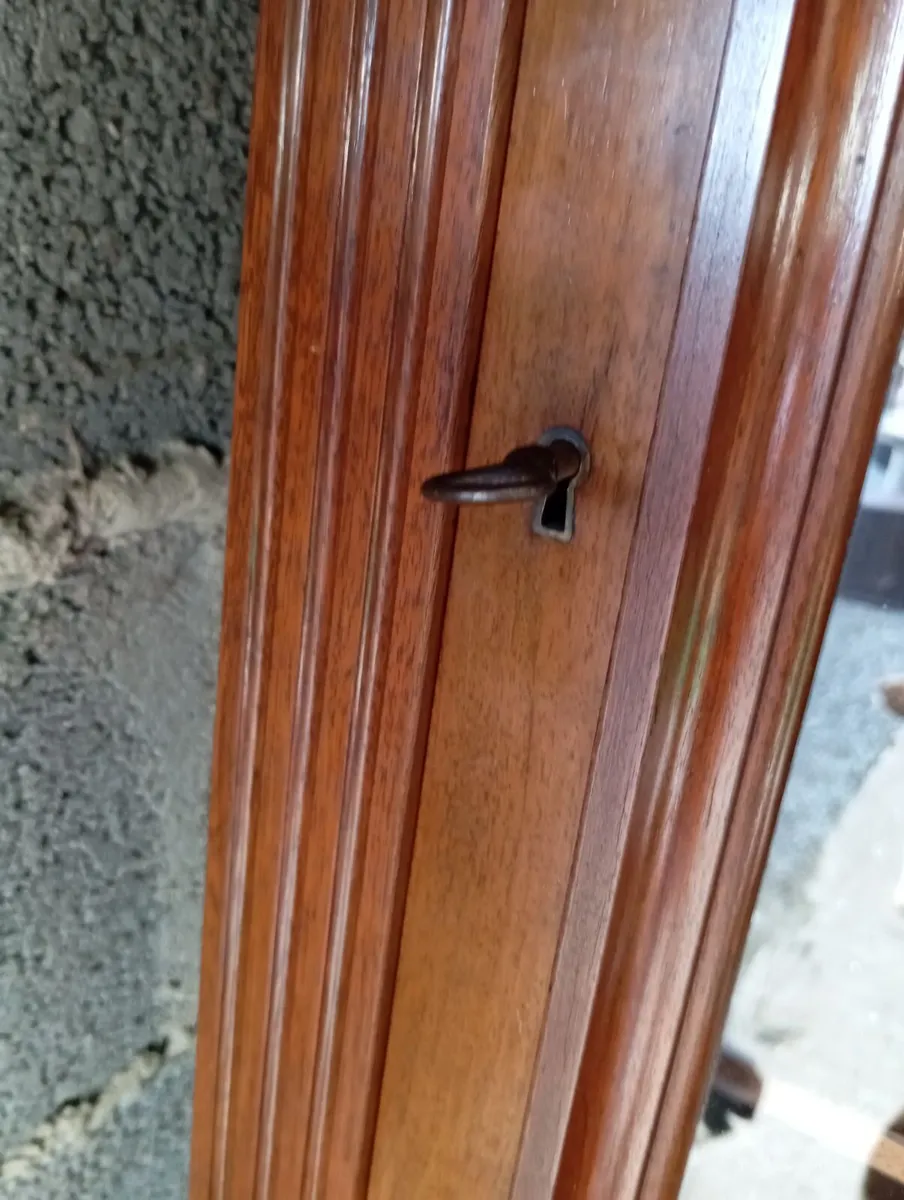 Antique burr walnut cabinet. - Image 2