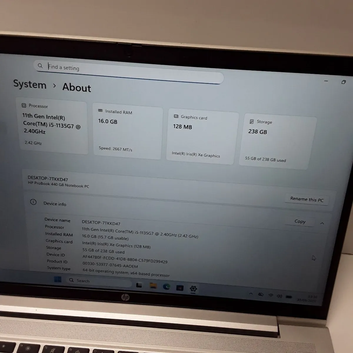 HP ProBook 440 G8 | Intel Core i5-1135G7 | 16GB - Image 3