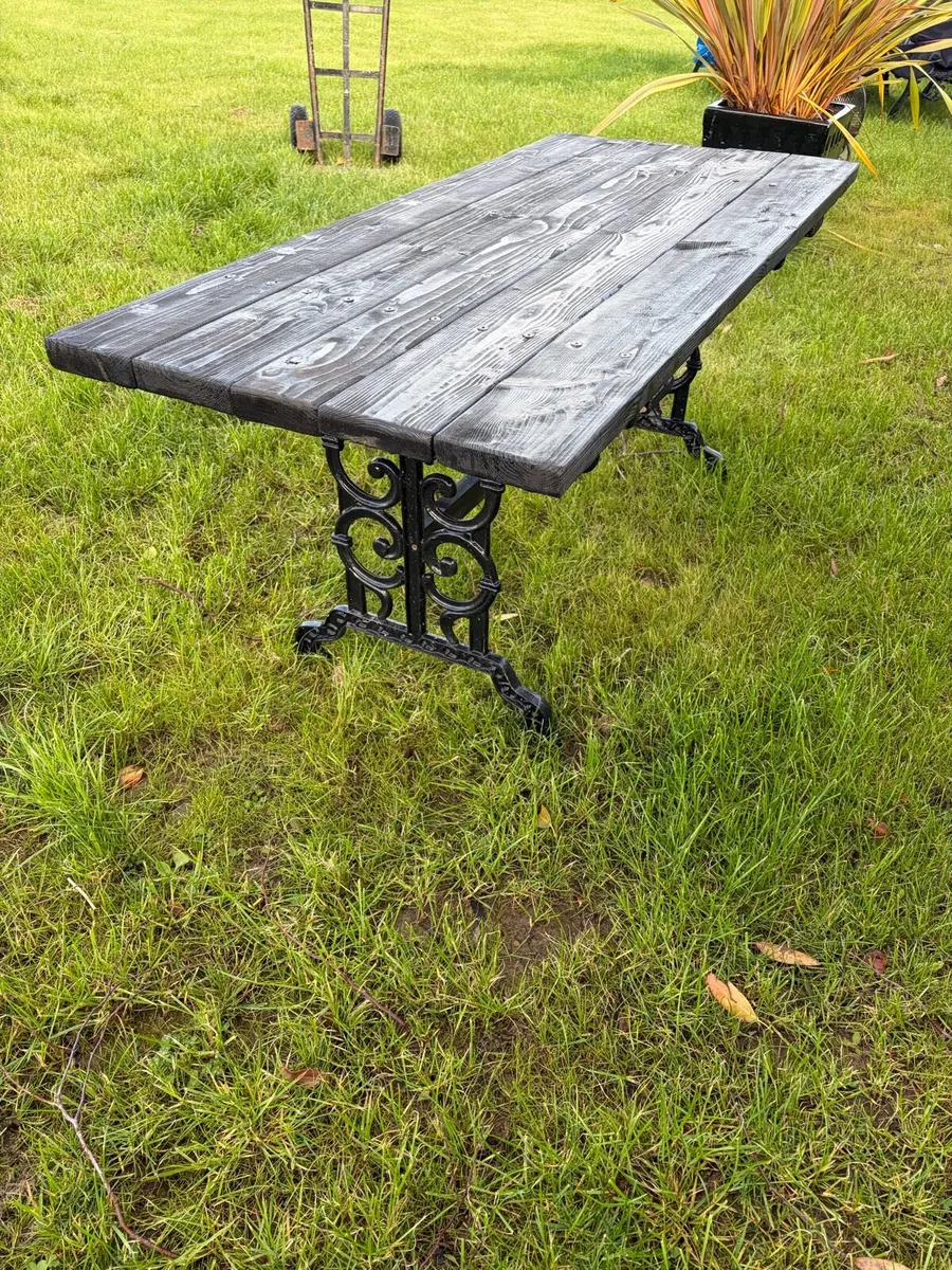 cast iron garden table (New) - Image 4