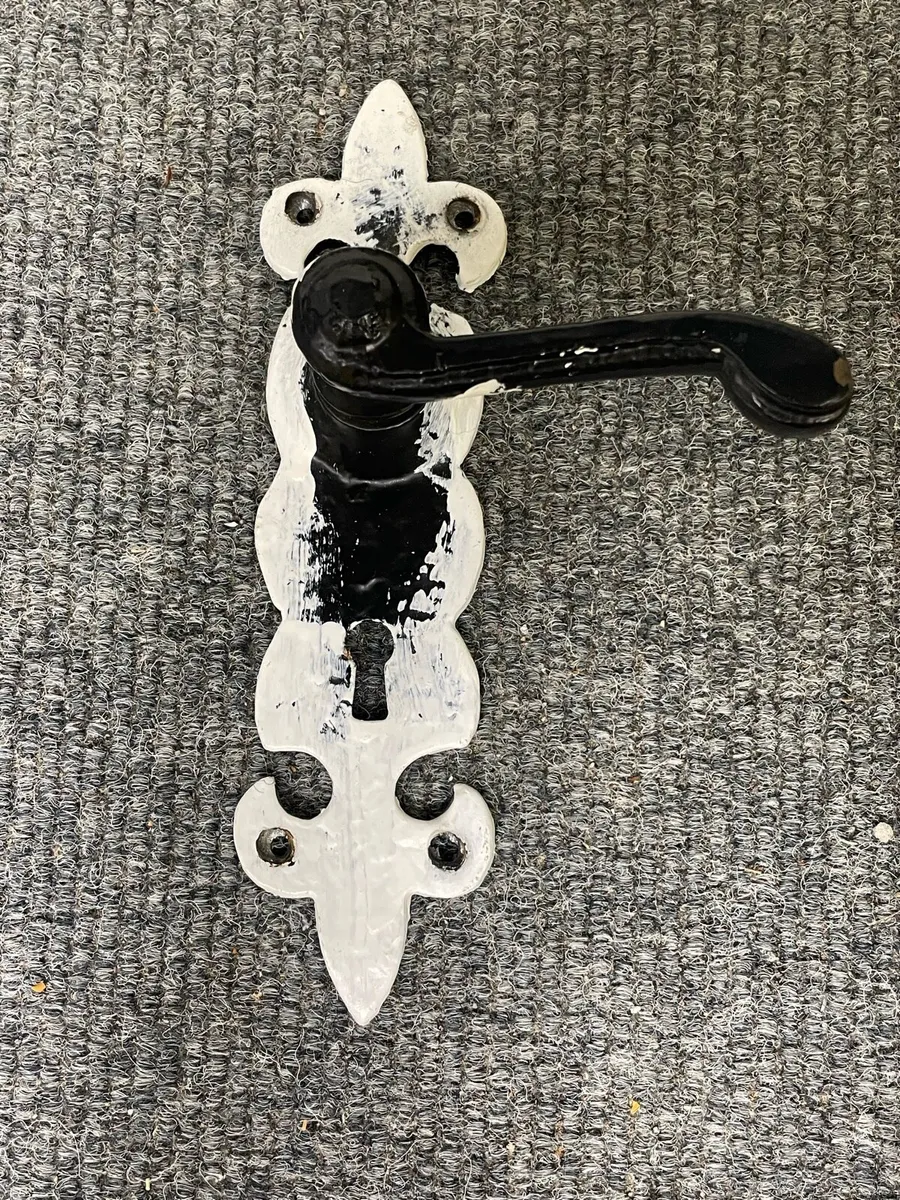 Vintage Style Black Door Handles - Image 3