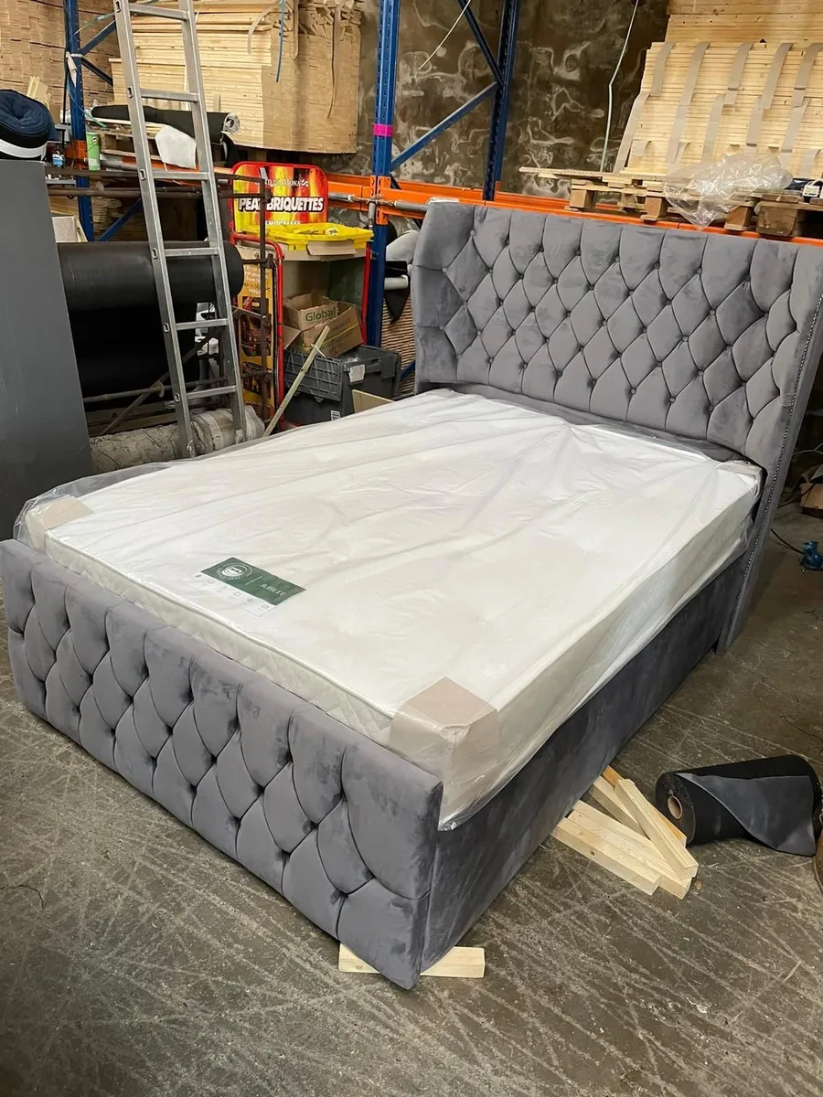 New Dubai Wingback Beds With Mattresses - Image 1
