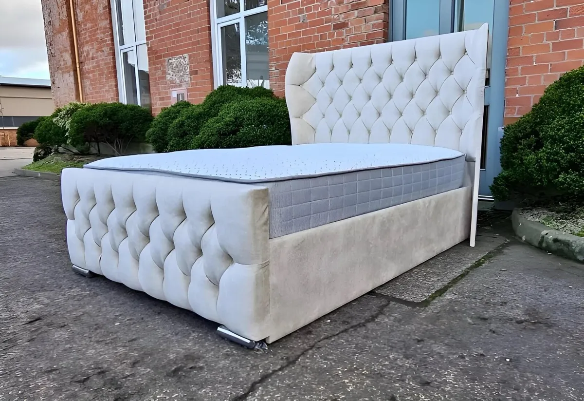 New Dubai Wingback Beds With Mattresses - Image 2