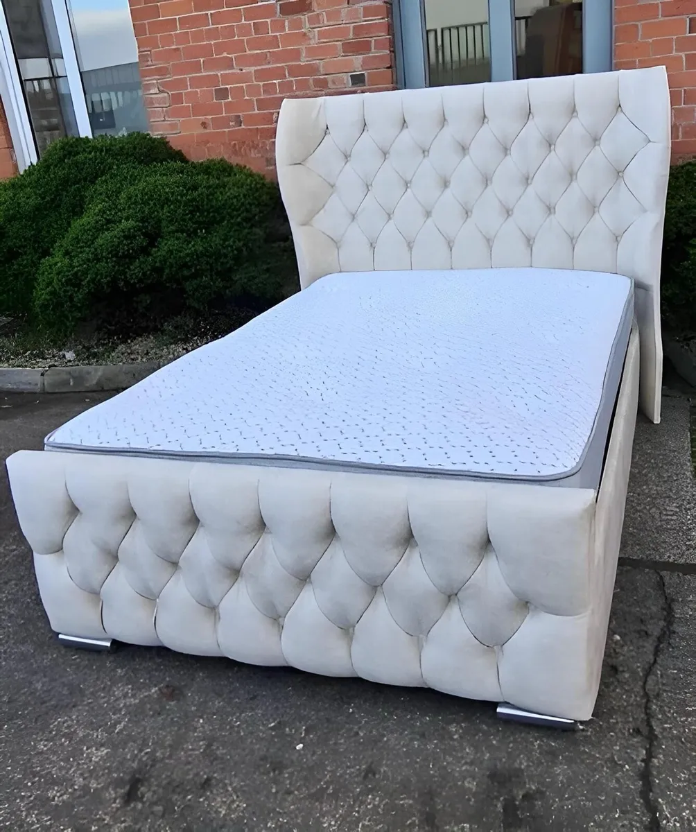 New Dubai Wingback Beds With Mattresses - Image 3