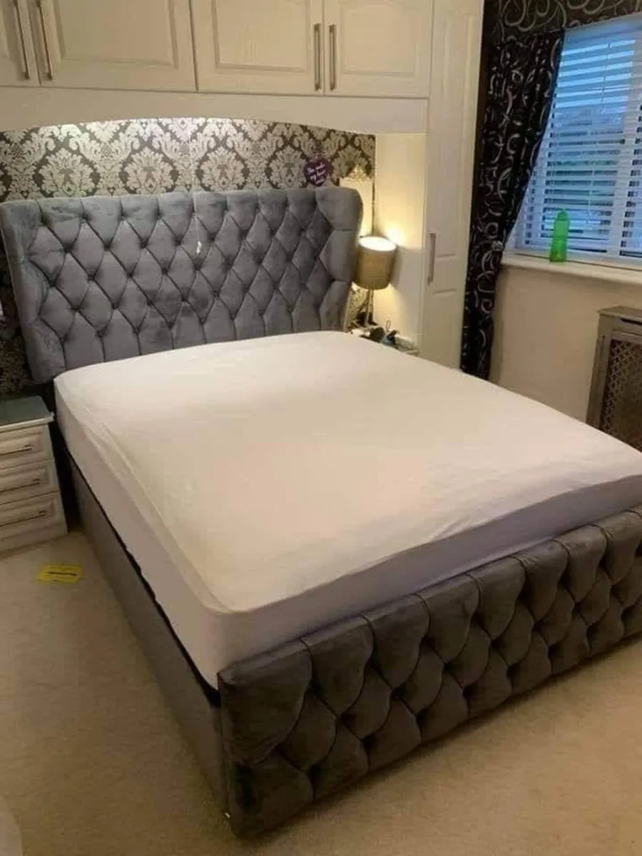 New Dubai Wingback Beds With Mattresses - Image 4