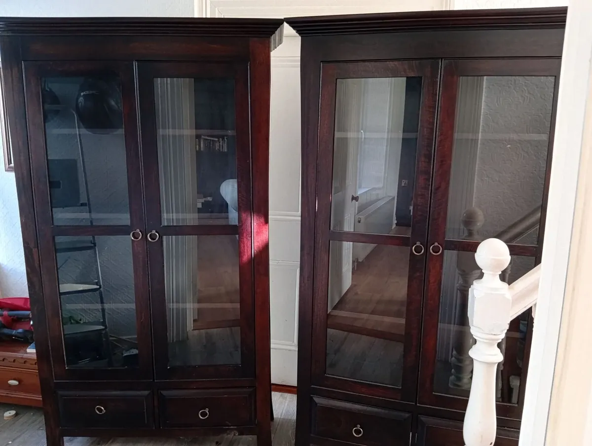 dark wood cabinet - Image 1