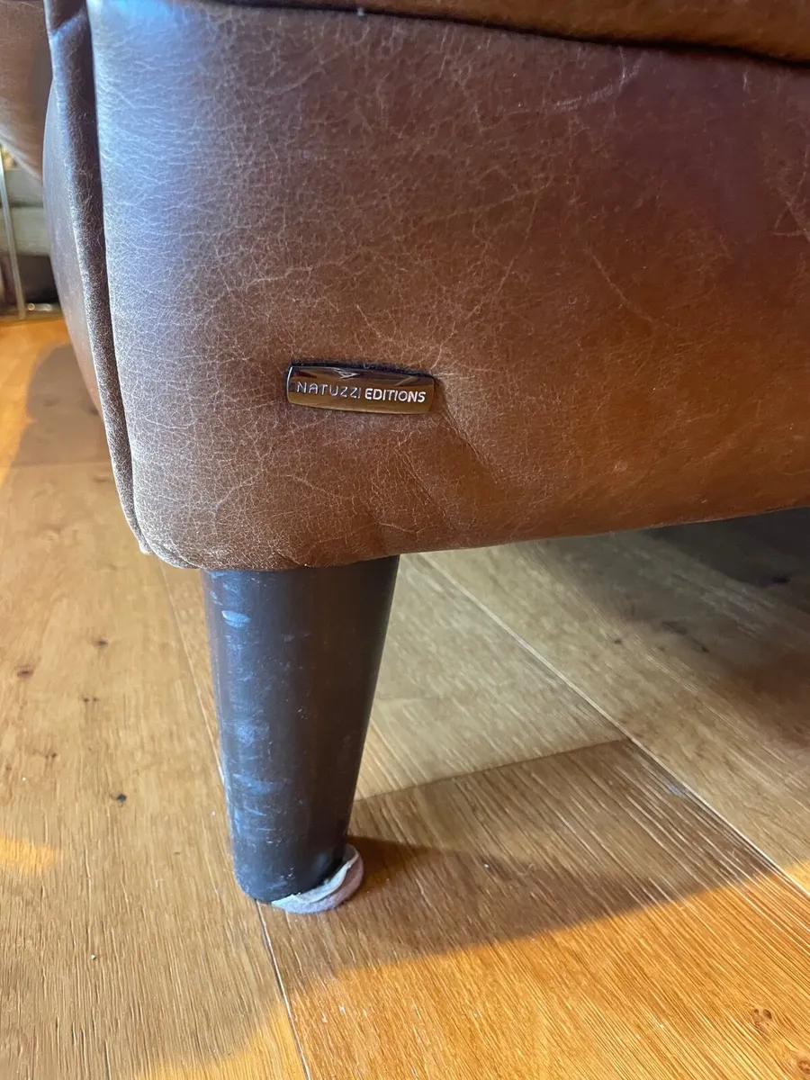 Leather Natuzzi Sofa - Image 4