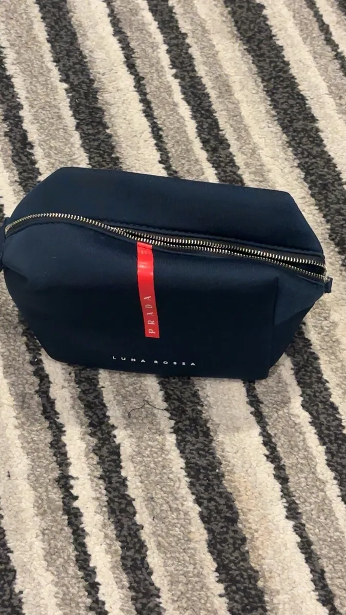 Prada Luna Rossa Navy Wash Bag - Image 1