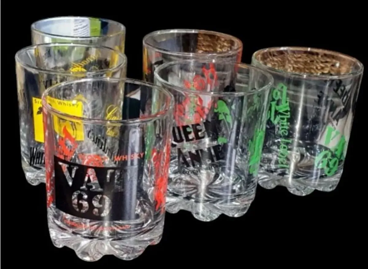 Vintage 1960s Scotch Whisky Glasses - Set of 6 - Image 4
