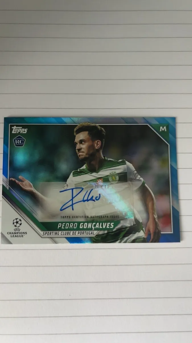 Pedro Goncalves Auto /99 Sporting CP Topps Card - Image 1