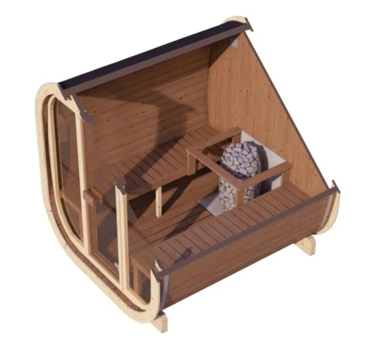 SKOG ÜKS220 Thermowood Cube Outdoor Sauna - Image 4