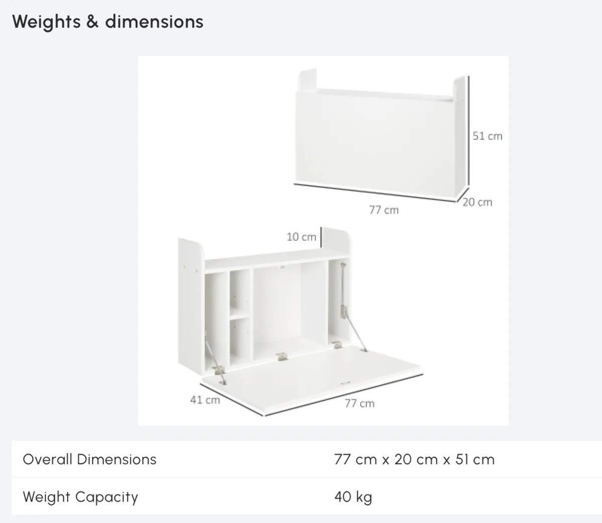 New Space Saving Compact Desk with Shelving - Image 2