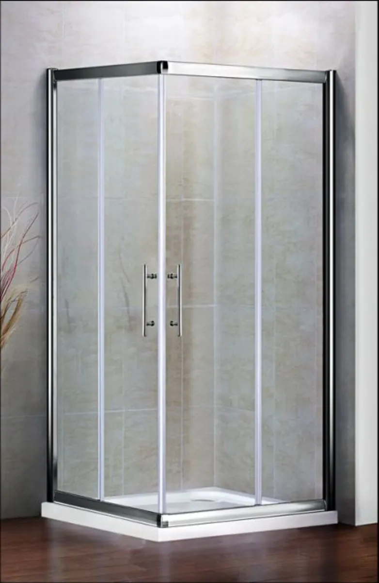 Shower Door Chrome - Corner Entry 1000 x 1000